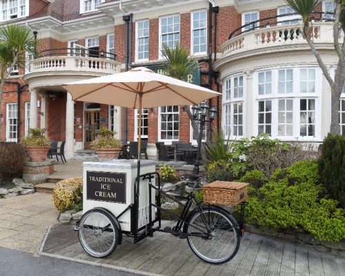 ice cream tricycle hire wedding events dorset hampshire