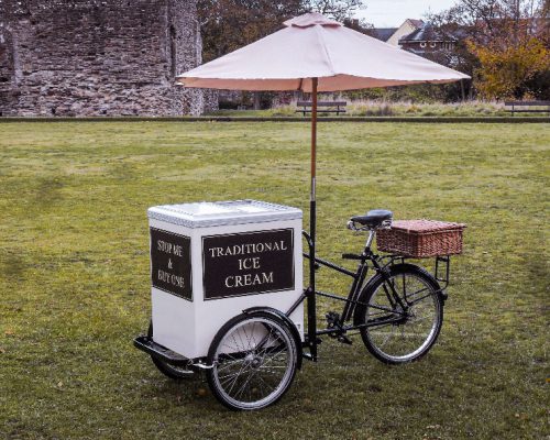 traditional vintage ice cream tricycle hire wedding events dorset hampshire